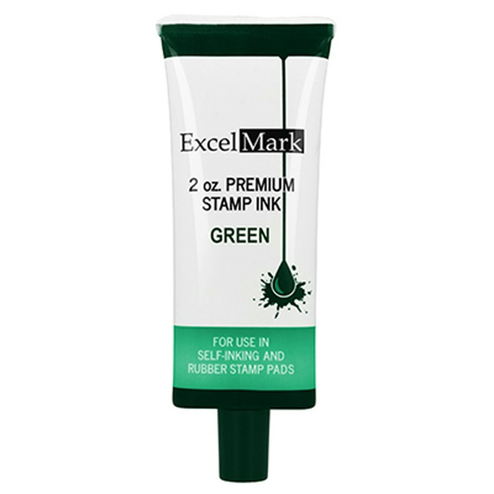 Self Inking Stamp Refill Ink 2 oz. Green Ink