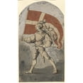 thumbnail image 3 of Niklaus Manuel 15x24 Black Modern Framed Museum Art Print Titled - Banner Wearer, Stride to the Left (1512-15), 3 of 5