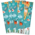 thumbnail image 2 of Coolnut World Map Animals Kitchen Towels Set of 4, Ultra Soft Absorbent Dish Towels Bathroom Hand Towels Reusable Cleaning Cloths Tea Towels 28 x 18 Inch Washcloth Gift, 2 of 7