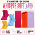 thumbnail image 3 of Girls Whisper Soft Quarter Crew Socks 6 Pack Lightweight Breathable Socks, PINK, S, 3 of 9