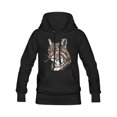 thumbnail image 4 of Hanmun Animal Men Sweatshirt Hooded Heavy Blend Cotton Casual Drawstring Pocket Size S-2XL（Black), 4 of 5