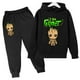 thumbnail image 2 of Sudadera con capucha con estampado de Groot de bebé kawaii Sudadera con capucha de moda para niños + Pantalones Traje casual para correr Sudadera con capucha Soy Groot Dibujos animados divertidos G, 2 of 5
