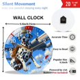 thumbnail image 3 of Decorative Clocks: Funny Dalmatian Skydiving  Glass Wall Clock ,Dog Lover  Wall Clock  for Homes, Bars, Offices, Man Caves, Garages, And Living Rooms. Style 12×12inch, 3 of 8