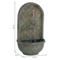 thumbnail image 4 of Sunnydaze Messina Polystone Outdoor Solar Wall Fountain, Florentine, 4 of 11