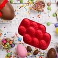 thumbnail image 5 of hengsof Easter Egg Molds Jumbo Easter Chocolate Molds Silicone Bunny Egg Muffin Cupcake Pan Non-stick Half Egg Shaped Moulds for Easter Breakable Chocolate, Easter Baking, 5 of 7