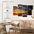thumbnail image 5 of Elephant Stock Punta Cana Beach Sunrise Wall Art - Horizontal Multi Panel Canvas - Living Room Wall Decor - Beach Multi Panel - Orange And Blue Decor - 68" x 42", 5 of 8