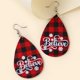 thumbnail image 1 of Pendientes de cuero a cuadros Christmas Believe FLhrweasw Para estrenar, 1 of 3