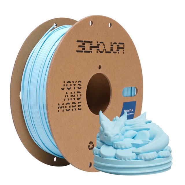 Filamento 3D para impresora 3D 3DHojor Matte PLA, 1,75 mm, azul claro, 1 kg