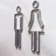 thumbnail image 5 of Señal de Inodoro para Hombres Y Mujeres, Señal de Baño, Pegatinas de WC, Calcomanías, Señalización de Baño, Señal de Símbolo de Inodoro para Decoració Plata Macarena Letrero para puerta de baño, 5 of 8