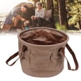 thumbnail image 4 of Collapsible Bucket, Folding Bucket Wide Applications Wear Resistant  For Travelling For Camping 15L Khaki, 4 of 8