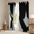 thumbnail image 3 of Manfei Geometric Geometry Curtains and Drapes (42x63),Modern Minimalism Desgin Blackout Curtains for Bedroom,Black Gray Curtains Pack of 2 (42x63),Lightweight Room Decor, 3 of 6