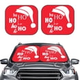 thumbnail image 2 of Lukts Saying Ho Ho Ho Print 2 Piece Car Sun Shade Windshield,Foldable Car Shade Front Windshield with Keeps Your Vehicle Cool-Large, 2 of 6