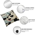 thumbnail image 4 of BANET  Cute Cow Throw Pillow Covers,Cute Cow in Cartoon Style with Hand Drawn Moo Text Pillowcase Home Decor for Sofa Bed Living Room 24x24in, 4 of 5