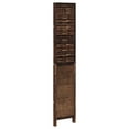 thumbnail image 5 of vidaXL Room Divider 3 Panels Dark Brown Solid Wood Paulownia, 5 of 7