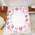 thumbnail image 5 of Homewish Love Heart Print Twin Sheet Sets 3pcs for Female Men Adults,Pink White Twin Fitted Sheet Microfiber,Romantic Valentine's Day Breathable Flat Sheet,Microfiber Bedroom Decor, 5 of 7