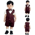 thumbnail image 4 of Boy Clothes Toddler Boys Clearance Sale Summer Outfit Sets Kids Elastic Short-sleeved Casual 12 18 24 Month 3T 4T 5T T-shirt with Waist Shorts 2PCS Set, 4 of 9