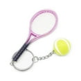thumbnail image 1 of PENGXIANG 6 Pieces Tennis Racket Portable Keychains Sport Keyring Multi-colors Key Chain Set Accessories Presents Girlfriends Wife Purple, 1 of 5