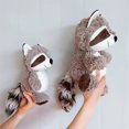 thumbnail image 3 of Peluche de mapache kawaii de 55 cm, bonito mapache, peluche suave y bonito, muñeco de peluche para niñas, niños, bebés, regalo de cumpleaños, 3 of 4