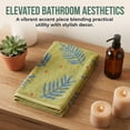 thumbnail image 5 of REGALWOVEN Cotton Soft Hand Towel for Bathroom, Leaf Pattern Absorbent Towel for Home, Kitchen 29" x 13" Green 1pk, 5 of 7