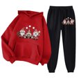 thumbnail image 1 of Puntoco Sudadera con Capucha para Mujer Sudadera con Bolsillo De Manga Larga Conjunto De Sudadera Estampada con Pantalones De Moda para Mujer Puntoco Puntoco-7298, 1 of 1