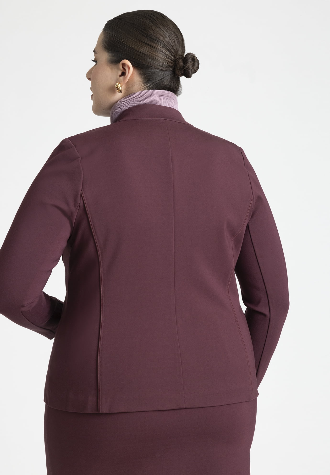 Women's Plus Size The Ultimate Stretch One Button Blazer - image 3