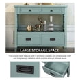thumbnail image 5 of 36'' Modern Console Table with Storage Drawers and Open Bottom Shelf, Solid Wood Entryway Side Table Sofa Table with Storage Cabinets for Living Room Hallway, Green, 5 of 7