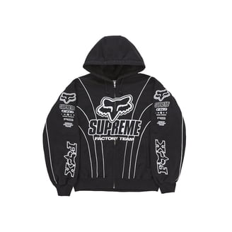 Supreme Men's Crest Zip Up Hooded Sweatshirt Light Blue, from