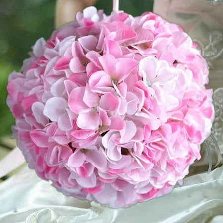 BalsaCircle 4 pcs 7-Inch Hydrangea Kissing Flower Balls - Artificial Flowers Wedding Party Centerpieces Arrangements (Best Wedding Flower Arrangements)