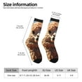 thumbnail image 2 of Rateoe Fluffy Alpaca Mountain Meadow for Women Casual Calf Socks - Cute Crew Socks - Thin Soft Above Ankle Socks Size 5-11, 2 of 6