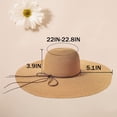 thumbnail image 2 of Floppy Big Beach Sombreros de Paja para Mujer Plegable Verano ala Ancha Sombrero para el Sol Plegable Sombrero de Paja de Viaje para Mujer Sombrero Fedora, 2 of 5