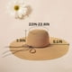 thumbnail image 2 of Floppy Big Beach Sombreros de Paja para Mujer Plegable Verano ala Ancha Sombrero para el Sol Plegable Sombrero de Paja de Viaje para Mujer Sombrero Fedora, 2 of 5