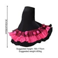 thumbnail image 6 of Women Sequin Flower Embroidered Skirt Flamenco Ballroom Practice Dress Big Swing Skirts Dance Performance Skirt for Women Girls, 6 of 7