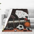thumbnail image 4 of Salouo Casino And Sports Print Bed Blankets,Flannel Blanket Comfortable Air Conditioning Blanket Lightweight Blanket for Sofa Bed Travel & Couch -40"x30", 4 of 8
