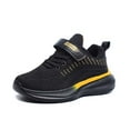 thumbnail image 2 of ZHOGXU Big Kids Boys Sneakers Soft Sole Non Slip Mesh Color Block Comfortable Breathable Casual Sports Shoes For Outdoor Activities Gold 5.5-6 Years, 2 of 9