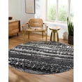 thumbnail image 3 of BoutiqueRugs Palali Bohemian, Transitional Area Rug - Machine Washable - Black, Gray, Light Gray - 6'7" Round, 3 of 19