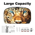 thumbnail image 3 of Leopard Electronic Organizer Travel Case, Waterproof Oxford Cloth Storage Pouch Bag, Box with Cord Organizer Storage for Computer Cable Organizer, 5.9x9.44x3.14 in., 3 of 6