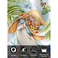 thumbnail image 7 of Palm Tree Cloth Napkins Set of 4 Reusable Dinner Napkins, Butterfly Gnomes Coastal Starfish Shell Plaid Cocktail Napkin Washable Table Napkins for Wedding/Holiday Party/Baby Shower 20"x20", 7 of 7