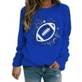 thumbnail image 3 of ZJXFGS Football Sweatshirts for Women Game Day Sweater Football Apparel for Women Game Day Shirts Women Football Blue M, 3 of 5