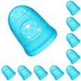 thumbnail image 3 of Puntas de dedos de guitarra Seitruly Protectores de dedos Ukulele Fingerstall Ahuecado Transparente Púas protectoras Elástico Azul Type2 NO2, 3 of 6