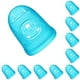 thumbnail image 1 of Moyic Puntas de dedos de guitarra de silicona Protectores de dedos Ukulele Fingerstall Ahuecado Transparente Púas protectoras Elástico Azul cielo XL Type2 NO2, 1 of 6
