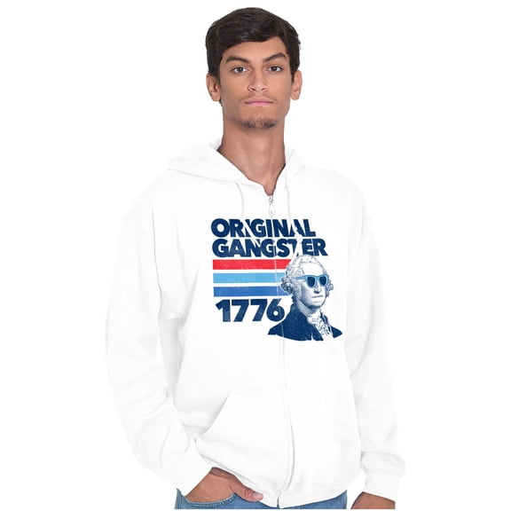 OG President Washington 1776 Joke Zip Up Hoodie Men's Women's Brisco Brands S