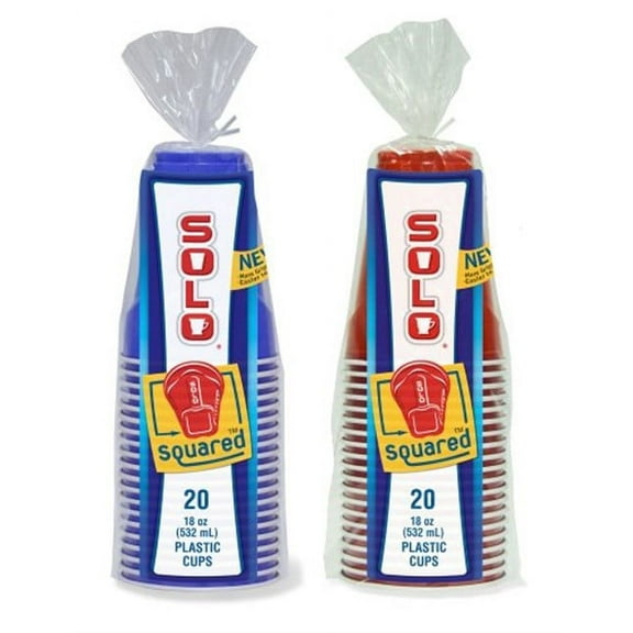 Dart SQ182020004 Squared Plastic Party Cups, 18 Oz, Red, 240/carton