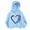 1#Blue, variant on Byoo Little Girl's Lightweight Hoodie Stylish Heart Print Pullover Hooded Sweatshirt