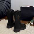 thumbnail image 5 of YMUQEIGH Girls Knee High Boots Fashion Lug Sole Side Zipper Tall Riding Boots for Toddler Little Kid Big Kid, 5 of 7