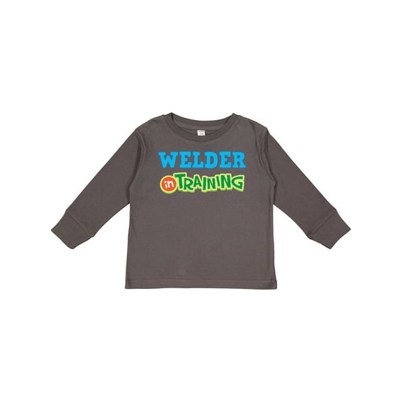 Inktastic Welder in Training Boys or Girls Long Sleeve Toddler T-Shirt