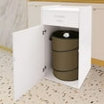 thumbnail image 2 of Wooden Trash Can with Tray Top, 40 Gallon Garbage Receptacle Cabinet, Commercial Grade Rubbish Bin for Office Cafeteria Restaurant (White), 2 of 18