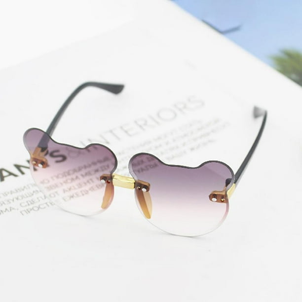 TISHITA Lunettes de Soleil Sans Monture en Forme d'Oreilles de