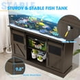 thumbnail image 4 of Haverchair 55-75 Gallon Fish Tank Stand with Power Outlet, Heavy Duty Large Aquarium Stand with Sliding Barn Door and Cabinet Storage for 2 Fish Tank Turtle Tank Reptile Terrarium, 1000LBS Capacity, 4 of 9