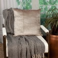 thumbnail image 6 of Parkland Collection Druzy Transitional Taupe Solid Pillow Cover With Down Insert, 6 of 6