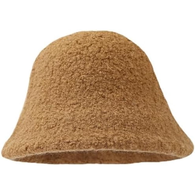 LinYooLi Y2K Hat Female Fashion Autumn/Winter Solid Color Wool Fisherman Hat Thicken Warm Bucket Hat Simple Basin Hat Male